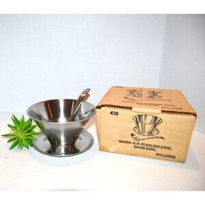 Vintage Danish Mod MCM Bowl With Saucer & Ladle New in Box
